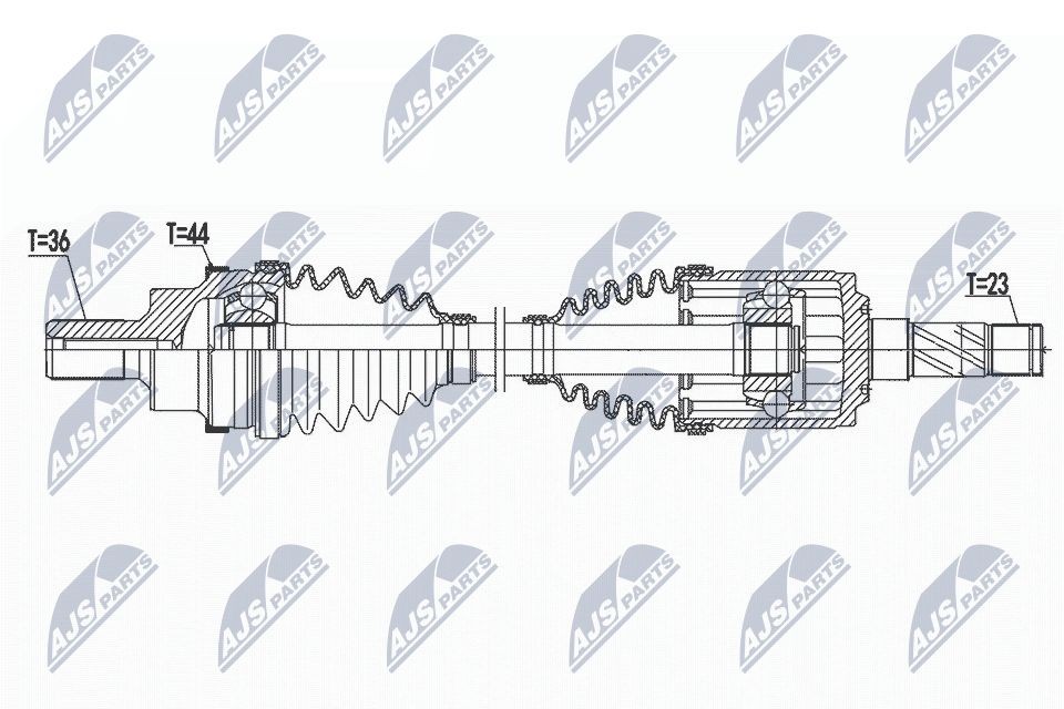 Drivaxel NTY NPW-VV-119 NTY NPW-VV-119: Drivaxlar Volvo XC60 2024