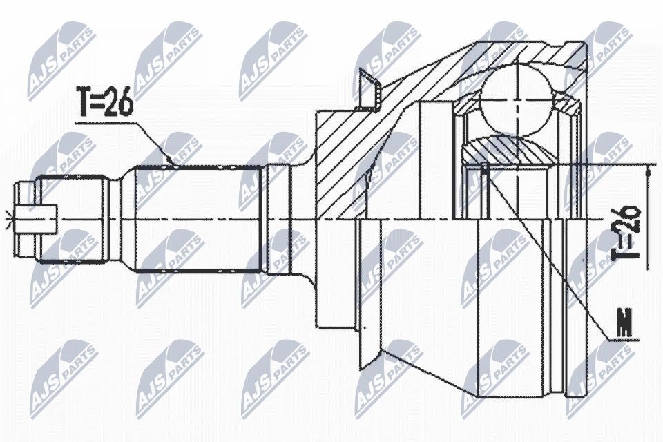 NTY Homokineet reparatie set, aandrijfas NPZ-BM-020 NTY NPZ-BM-020 Homokineet reparatie set, aandrijfas
