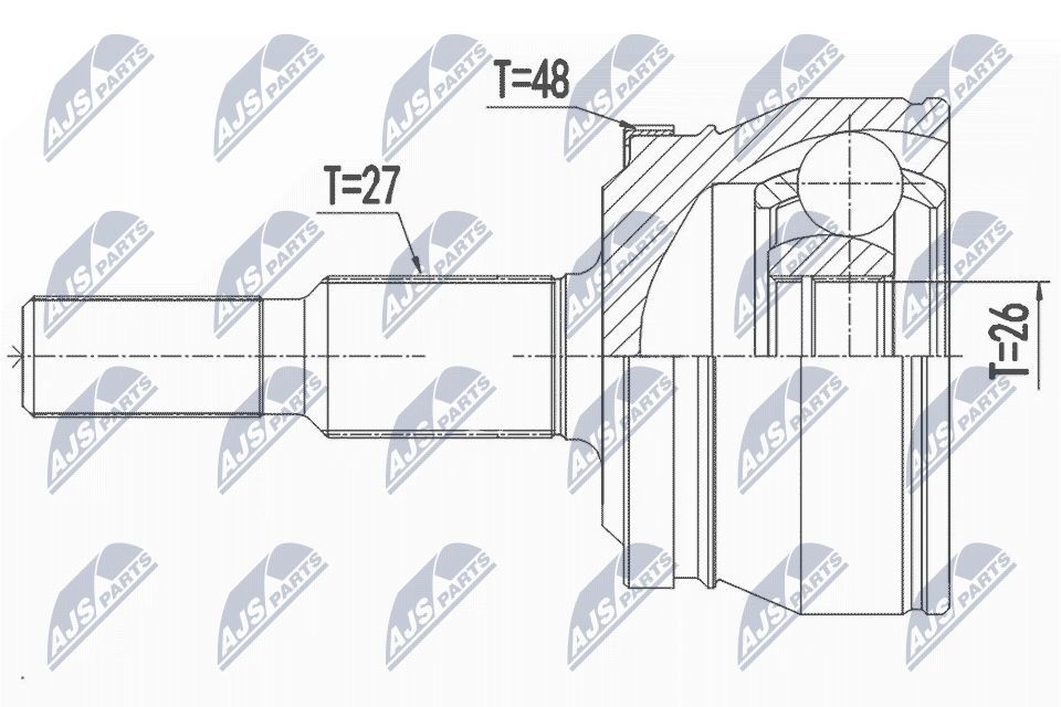 NTY Jeu de joints, arbre de transmission NPZ-CH-032 NTY NPZ-CH-032 d'origine Tête de cardan RAM 1500 Standard Passenger Van coût