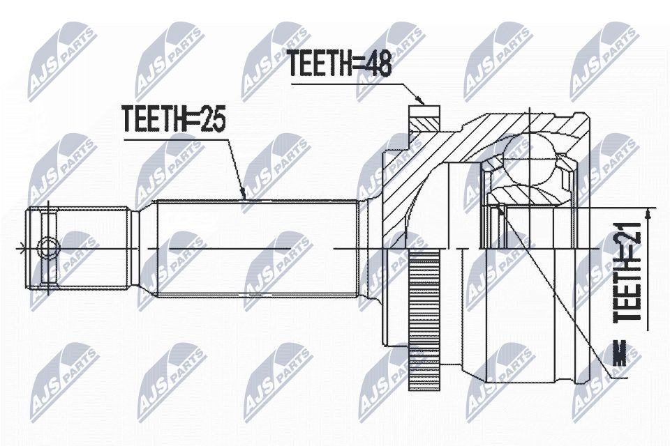 NTY Jeu de joints, arbre de transmission NPZ-HY-555 NTY NPZ-HY-555 Jeu de joints, arbre de transmission