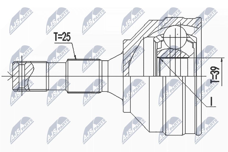 NTY Jeu de joints, arbre de transmission NPZ-PE-029 NTY NPZ-PE-029 Joint homocinétique transmission 308 5 Portes prix