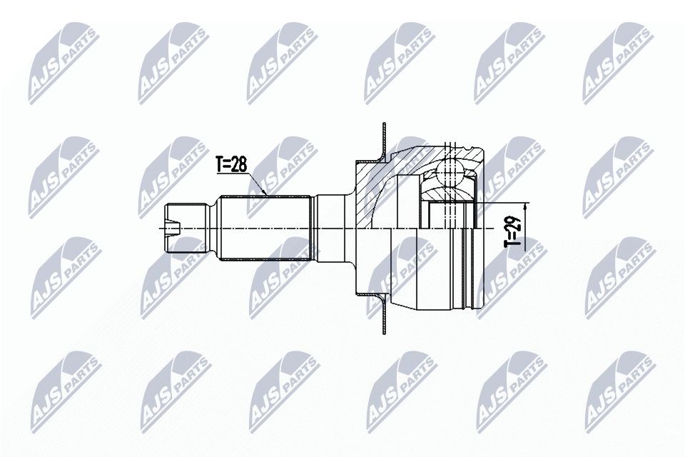 Σετ άρθρωσης, άξονας μετάδ. κίν. NTY NPZ-SU-036 NTY NPZ-SU-036: Σετ μπιλιοφόρου Suzuki VITARA 2005