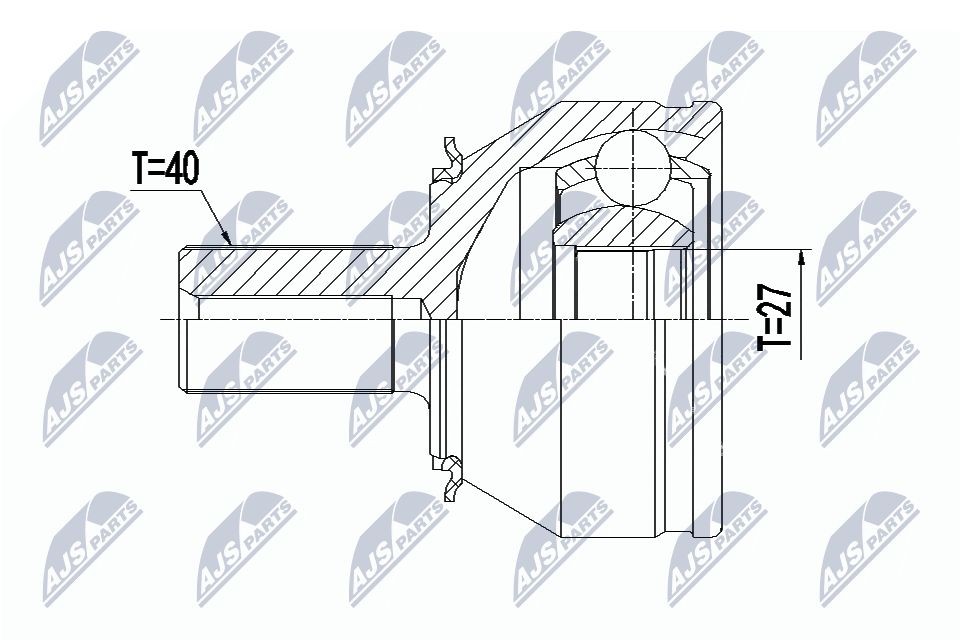 Ledsats, drivaxel NTY NPZ-VV-026 NTY NPZ-VV-026 Drivaxelknut Volvo XC 90 2014