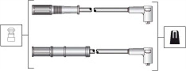 MAGNETI MARELLI Kit cavi candele 941318111301 MAGNETI MARELLI 941318111301 Fili candele FORD Transit Mk4 Van (VE83) originale prezzo
