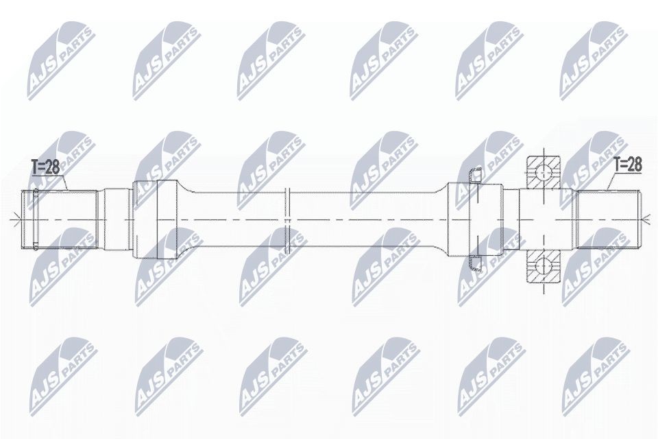 NTY Drivaksel NWP-MZ-004 NTY NWP-MZ-004 Drivaksel MAZDA BT-50 Pick-up (CD, UN) billige