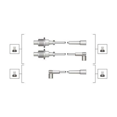 MAGNETI MARELLI Σετ καλωδίων υψηλής τάσης 941319170118 Καλωδια μπουζι σετ MAGNETI MARELLI Citroën DS4 941319170118