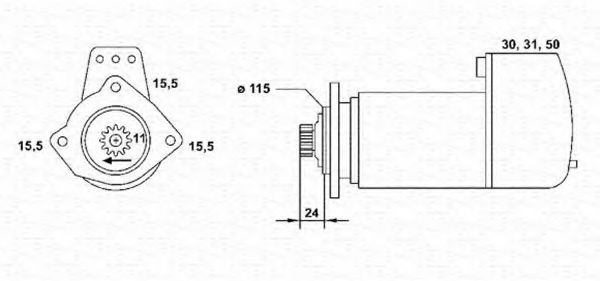 MAGNETI MARELLI Starter 943252690010 MAGNETI MARELLI Starter IVECO 943252690010
