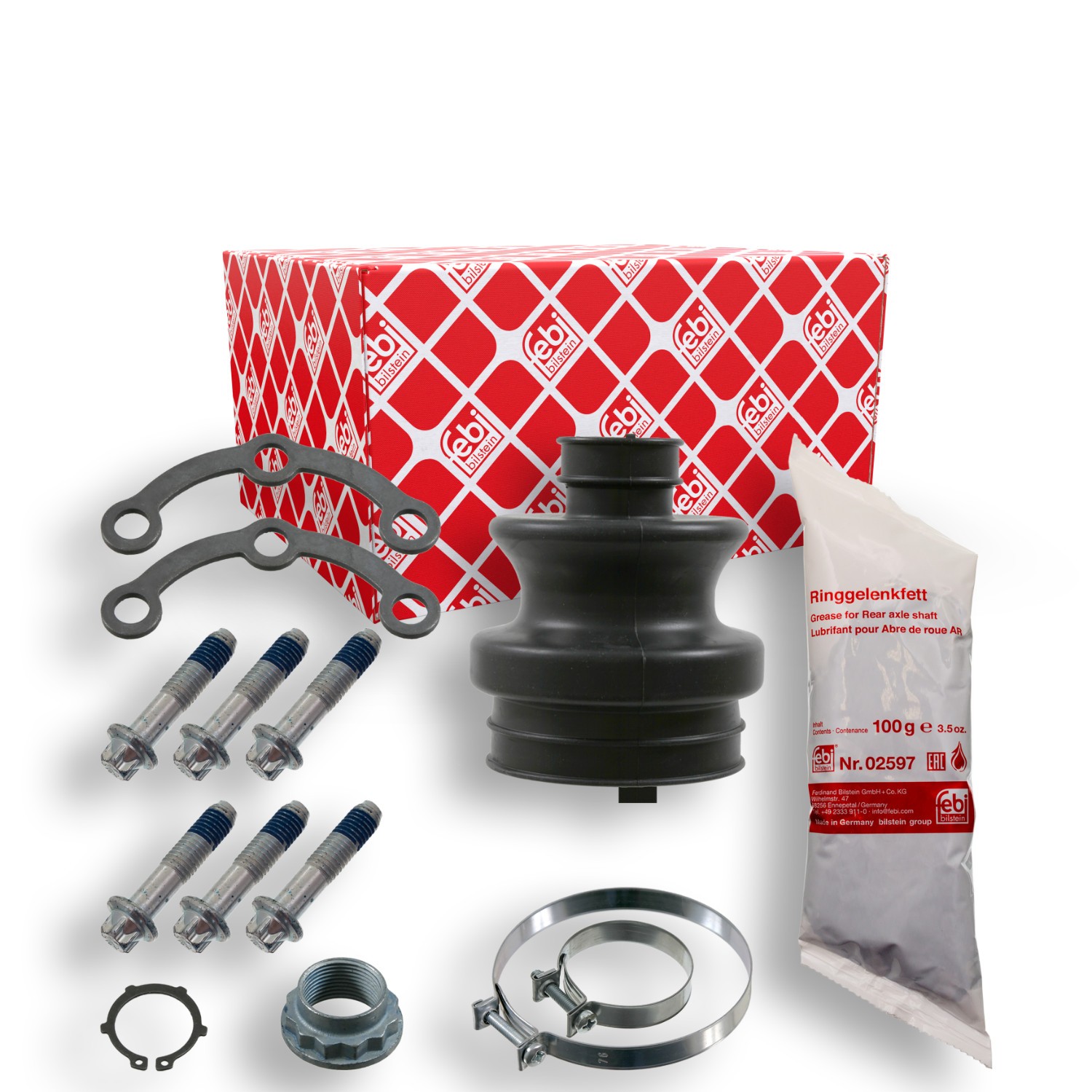 FEBI BILSTEIN Bälgsats, drivaxel 08481 08481 FEBI BILSTEIN drivknutsdamask Mercedes HECKFLOSSE