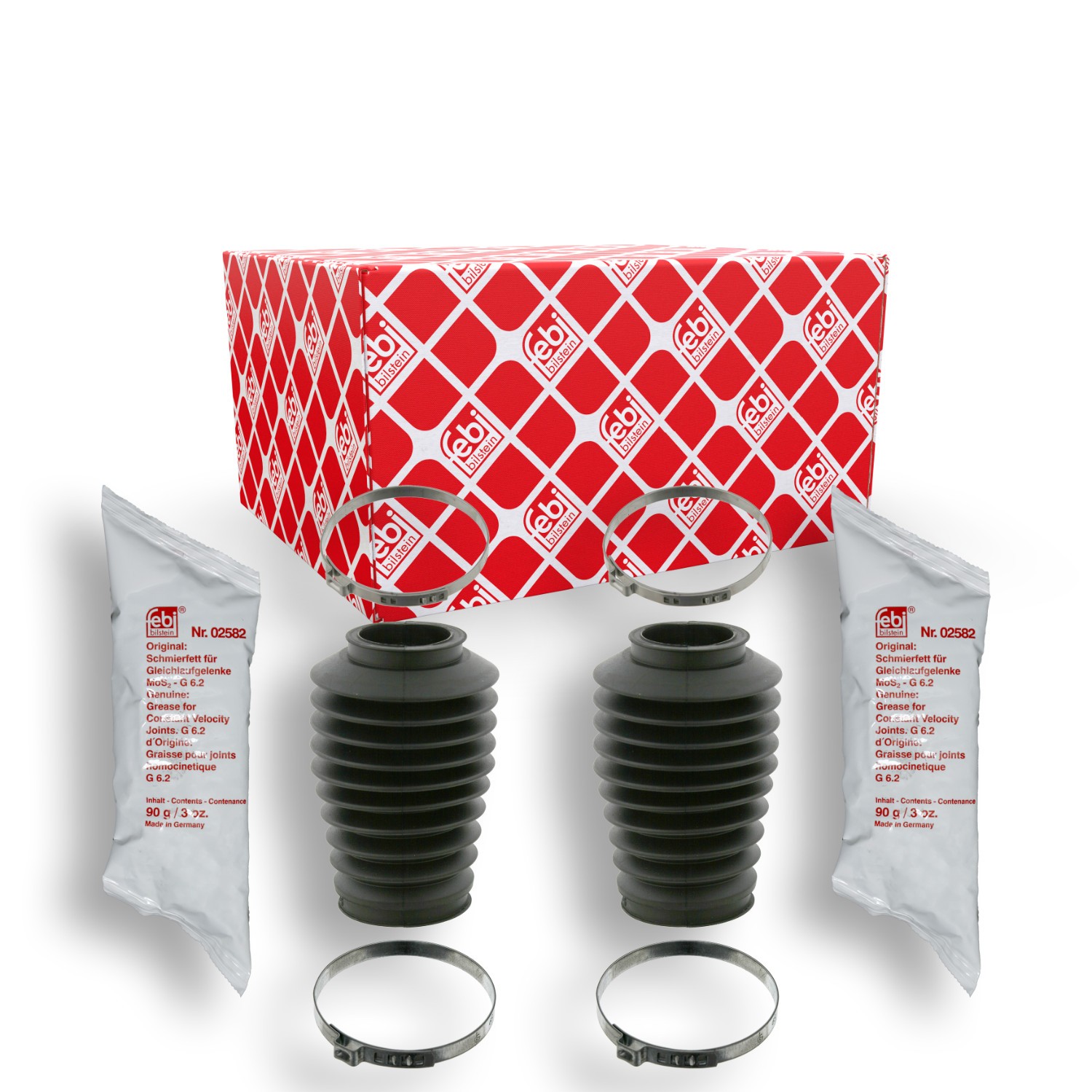 Jeu de joint-soufflet, direction FEBI BILSTEIN 14402 FEBI BILSTEIN 14402 Jeu de joints-soufflets OPEL KADETT 1999