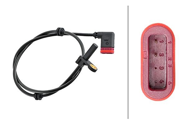 HELLA Snímač počtu otáčok kolesa 6PU 230 048-211 HELLA 6PU 230 048-211 originálne Snímač ABS Mercedes A124 cena