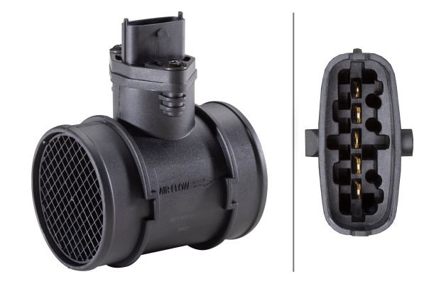 Luftmassemåler HELLA 8ET 358 095-941 HELLA 8ET 358 095-941 Luftmængdesensor HYUNDAI H-1 Kasse 2000