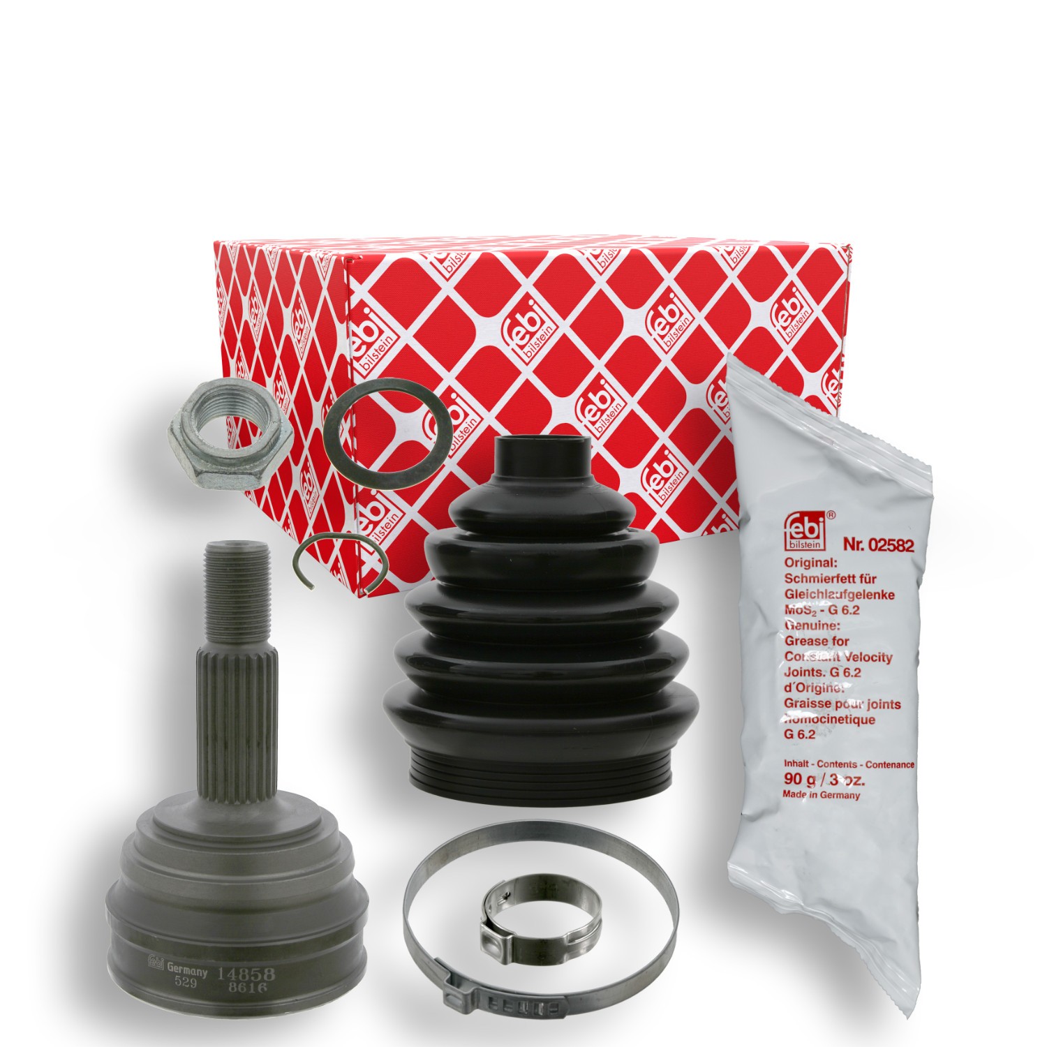FEBI BILSTEIN Homokineet reparatie set, aandrijfas 14860 FEBI BILSTEIN 14860 Homokineet Golf 3 Cabrio goedkoop
