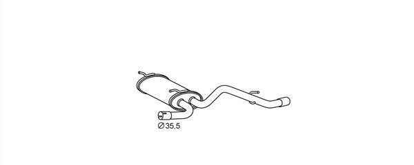 Einddemper HELLA 8LD 366 028-281 HELLA 8LD 366 028-281 Demper DAEWOO MATIZ 2001