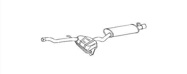 Bakre eksospotte HELLA 8LD 366 028-811 HELLA 8LD 366 028-811 Lyddemper eksos FIAT TIPO 2020