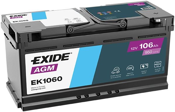 Bateria de arranque EXIDE EK1060 EXIDE AGM EK1060 Bateria AUDI A6 2024