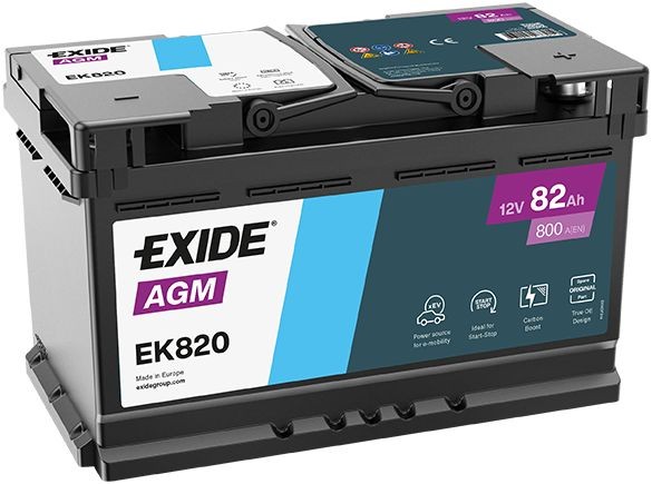 Batterie EXIDE EK820 EXIDE AGM EK820 Batterie additionnelle BMW Série 3 2015