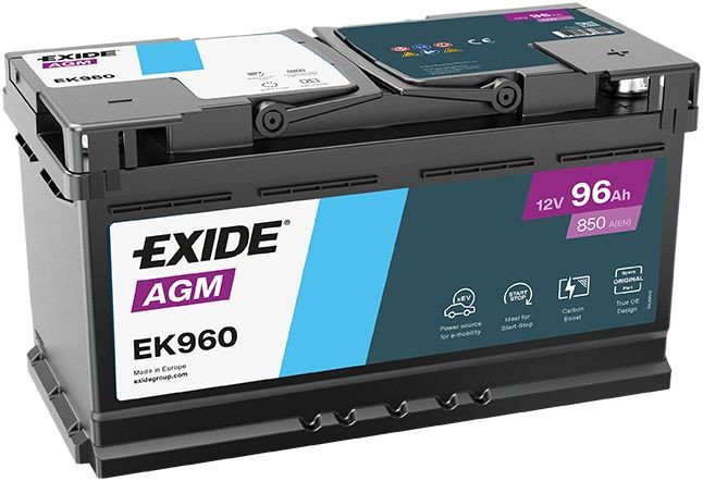 EXIDE Käivitusaku EK960 EXIDE EK960 Akud VOLVO XC70 originaal