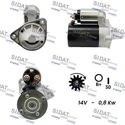 SIDAT Motor de arranque S12DR0092 preço Motor de arranque Daewoo KLYA S12DR0092 SIDAT