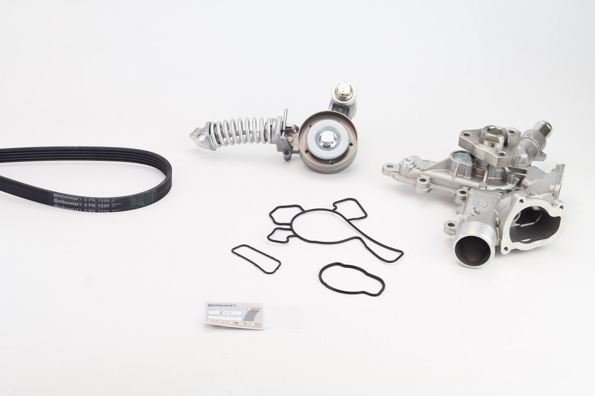 CONTITECH Pompe à eau+Jeu de courroie trapézoïdale à nervures 5PK1230WP1 prix Courroie nervurée Poly-V Opel F08, W5L 5PK1230WP1 CONTITECH