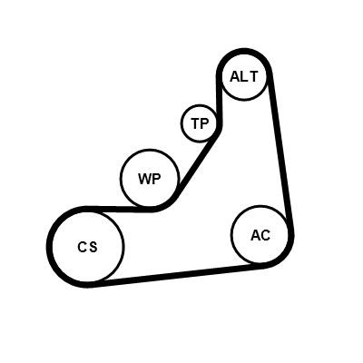 Soonrihmakomplekt CONTITECH 6PK1153K5 CONTITECH 6PK1153K5: Soonrihm BMW X3 2018