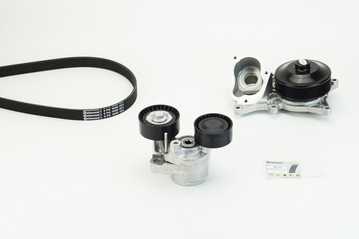 CONTITECH Pompe à eau+Jeu de courroie trapézoïdale à nervures 6PK1698WP2 CONTITECH 6PK1698WP2 Jeu de courroies trapézoïdales à nervures BMW F25 pas cher