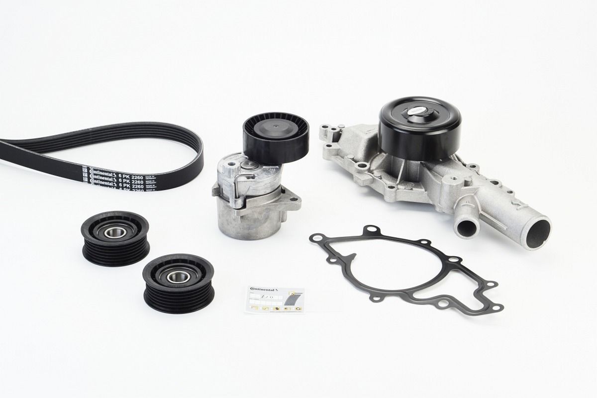 CONTITECH Waterpomp + Multi V-riemset 6PK2260WP3 CONTITECH 6PK2260WP3 Poly v riemen kit Mercedes CLC CL203 prijs