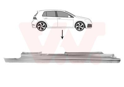 Tröskelplåt VAN WEZEL 5766104 VAN WEZEL 5766104 Sidobalk VW GOLF 2018