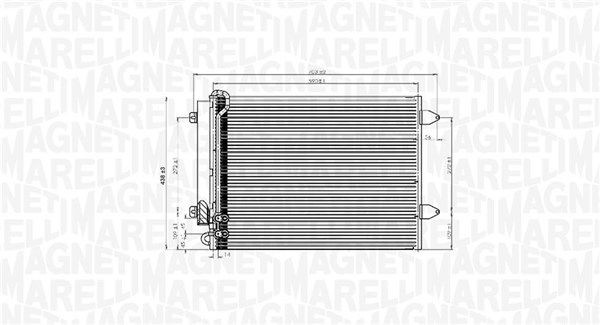 MAGNETI MARELLI Kondensator, klimaanlæg 350203919000 MAGNETI MARELLI 350203919000 Kondensor klimaanlæg VW Passat B7 Sedan billig