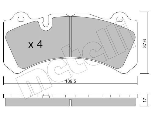 METELLI Pastilhas de travão 22-1328-0 METELLI Pastilhas de freio VOLVO 22-1328-0