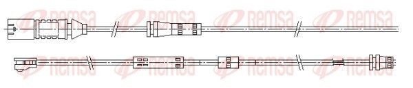 REMSA Slitekontakt bremsekloss 001180 001180 Slitasjevarsler bremseklosser REMSA OPEL ZAFIRA