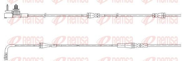 REMSA Slitekontakt bremsekloss 001191 Slitasjevarsler bremseklosser REMSA Lexus RX 001191