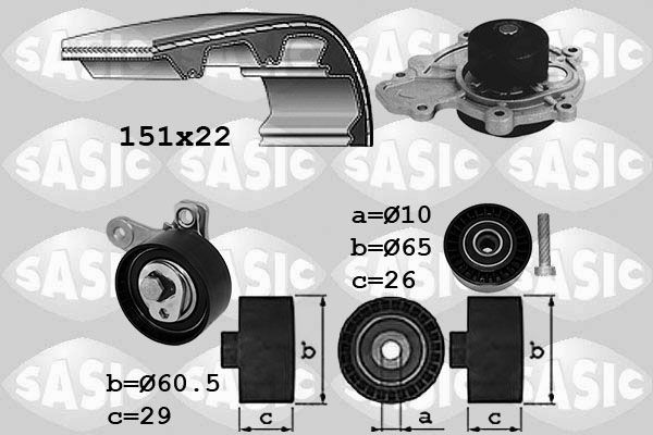 SASIC Vodné čerpadlo + sada ozubeného remeňa 3906108 3906108 Sada rozvodového remeňa SASIC MERCEDES-BENZ Trieda B