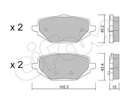CIFAM Brake pad set 822-1324-0 822-1324-0 CIFAM MITSUBISHI brake pad kit