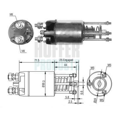 Μαγνητικός διακόπτης, μίζα HOFFER 46188 HOFFER 46188: Μαγνητικός διακόπτης Fiat PANDA 2000