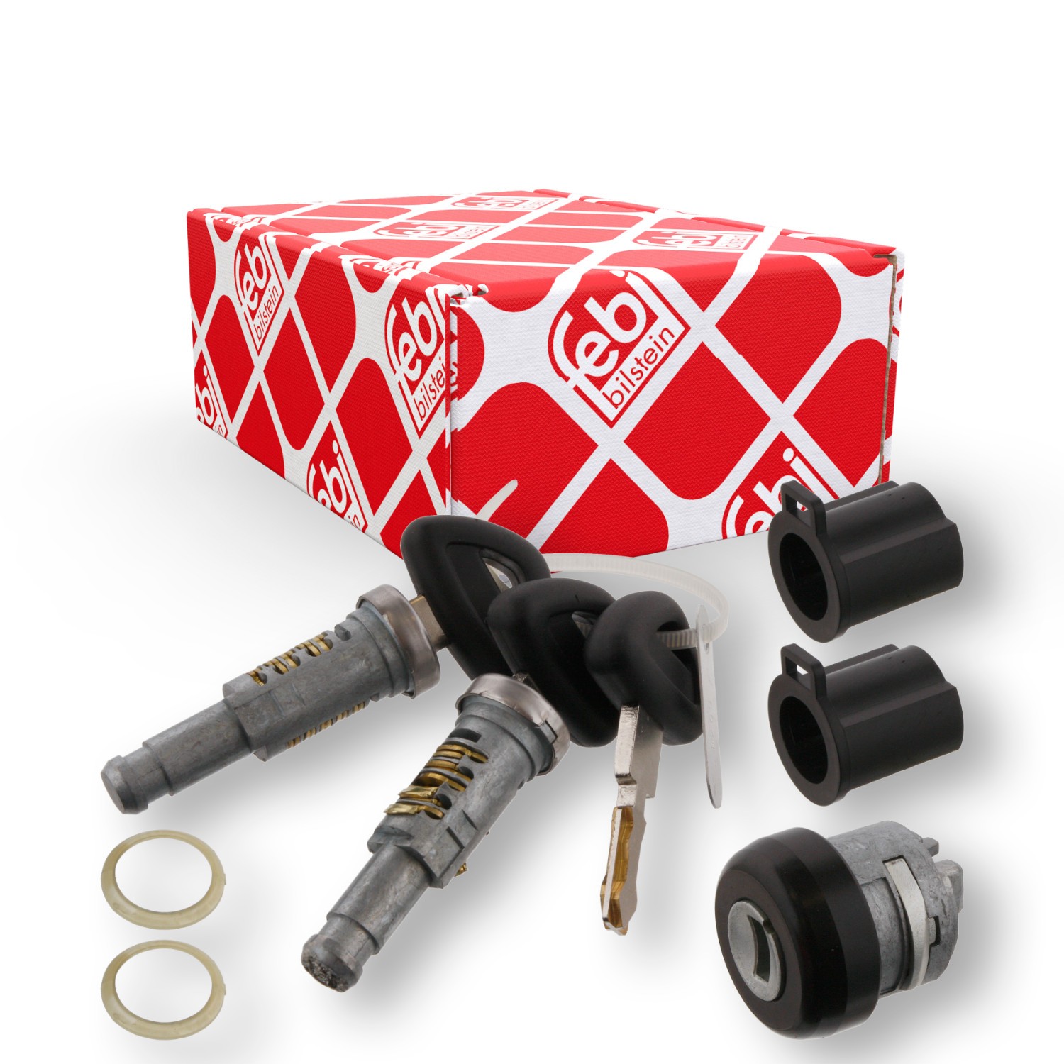 FEBI BILSTEIN Slēdzenes cilindra komplekts 18724 FEBI BILSTEIN Durvju slēdzenes cilindrs PEUGEOT 18724