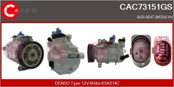 CASCO AC-kompressor CAC73151GS Aircondition pumpe CASCO Audi Q5 CAC73151GS