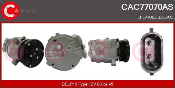 Compressore aria condizionata CASCO CAC77070AS CASCO CAC77070AS Compressore clima Chevrolet LACETTI 2018