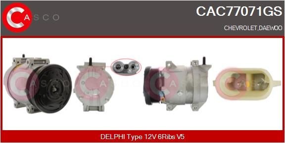 Compressore aria condizionata CASCO CAC77071GS CASCO CAC77071GS Compressore clima Chevrolet NUBIRA 2008