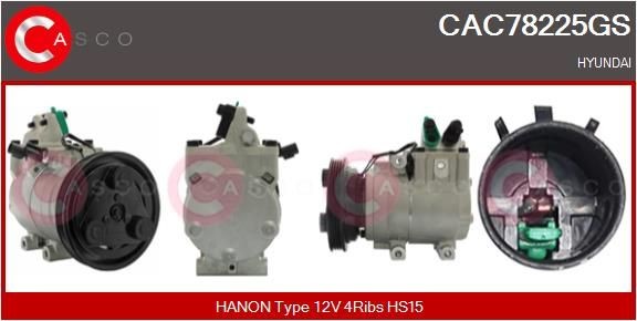 AC-kompressor CASCO CAC78225GS CASCO CAC78225GS Klimakompressor HYUNDAI H100 2012
