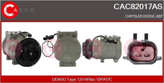 Aircopomp CASCO CAC82017AS CASCO CAC82017AS AC-compressor Jeep CHEROKEE 2011