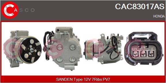 Aircopomp CASCO CAC83017AS CASCO CAC83017AS Airco-compressor HONDA ACCORD 2012