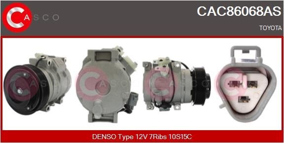 CASCO Compressor, ar condicionado CAC86068AS CASCO CAC86068AS Climatização TOYOTA HIACE IV Caixa (TRH2_, KDH2_) 2019