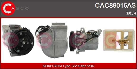 CASCO Klimakompressor CAC89016AS Kompressor klimaanlæg CASCO Suzuki VITARA CAC89016AS
