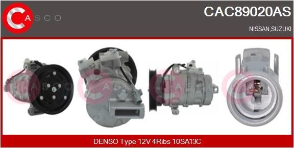 CASCO Air conditioning compressor CAC89020AS CAC89020AS CASCO ac compressor for NISSAN PULSAR