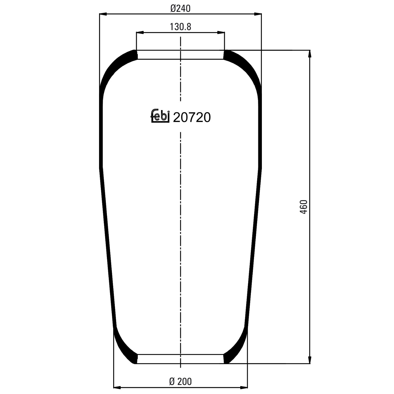 FEBI BILSTEIN Φούσκα, πνευματική ανάρτηση 20720 Φούσκα, πνευματική ανάρτηση FEBI BILSTEIN Mercedes-Benz G-class 20720