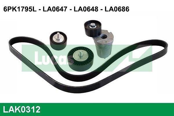 LUCAS Jogo de correias trapezoidais estriadas LAK0312 LAK0312 Jogo de correias trapezoidais estriadas LUCAS BMW Série 3