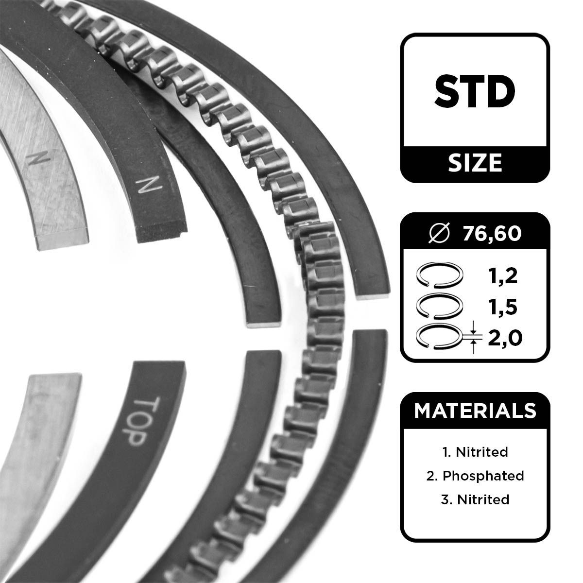 ET ENGINETEAM Stempelringsæt R1014000 R1014000 Stempelringe CHEVROLET EPICA ET ENGINETEAM