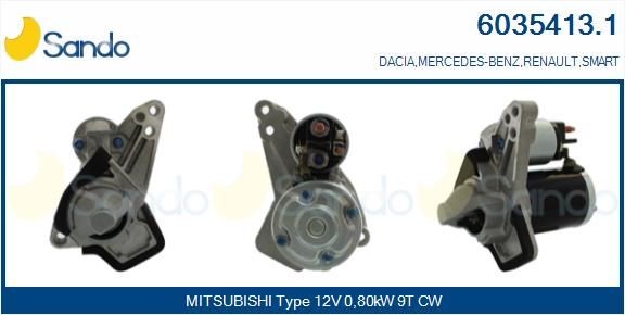 SANDO Starter 6035413.1 Starter motor SANDO DUSTER 6035413.1 billig