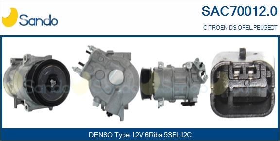 SANDO Aircopomp SAC70012.0 SANDO SAC70012.0 Aircomotor OPEL Combo E Van / Station wagon (X19) goedkoop