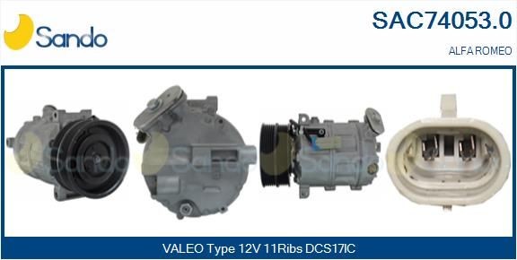SANDO Compressore aria condizionata SAC74053.0 SAC74053.0 SANDO Compressore clima ALFA ROMEO prezzo